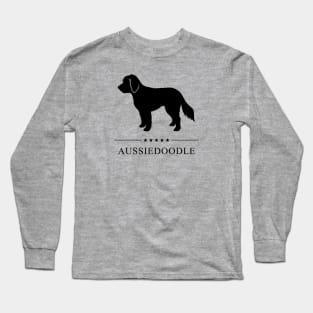 Aussiedoodle Black Silhouette Long Sleeve T-Shirt